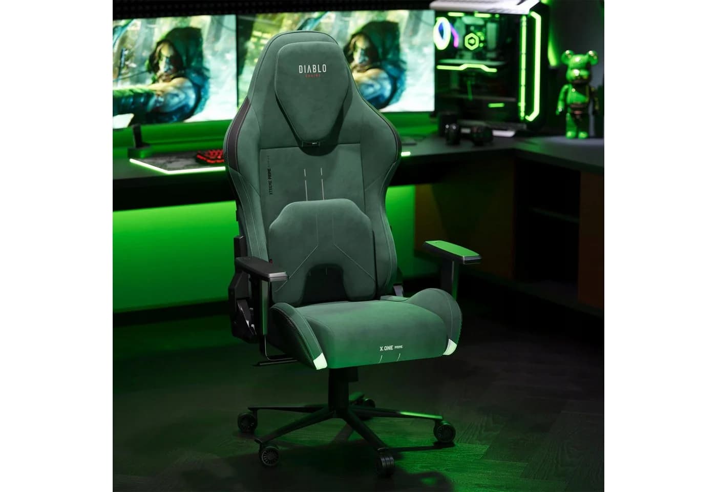 DIABLO CHAIRS Gaming-Stuhl X.One Prime Grün CoolComfort Metallbasis - Bild 4
