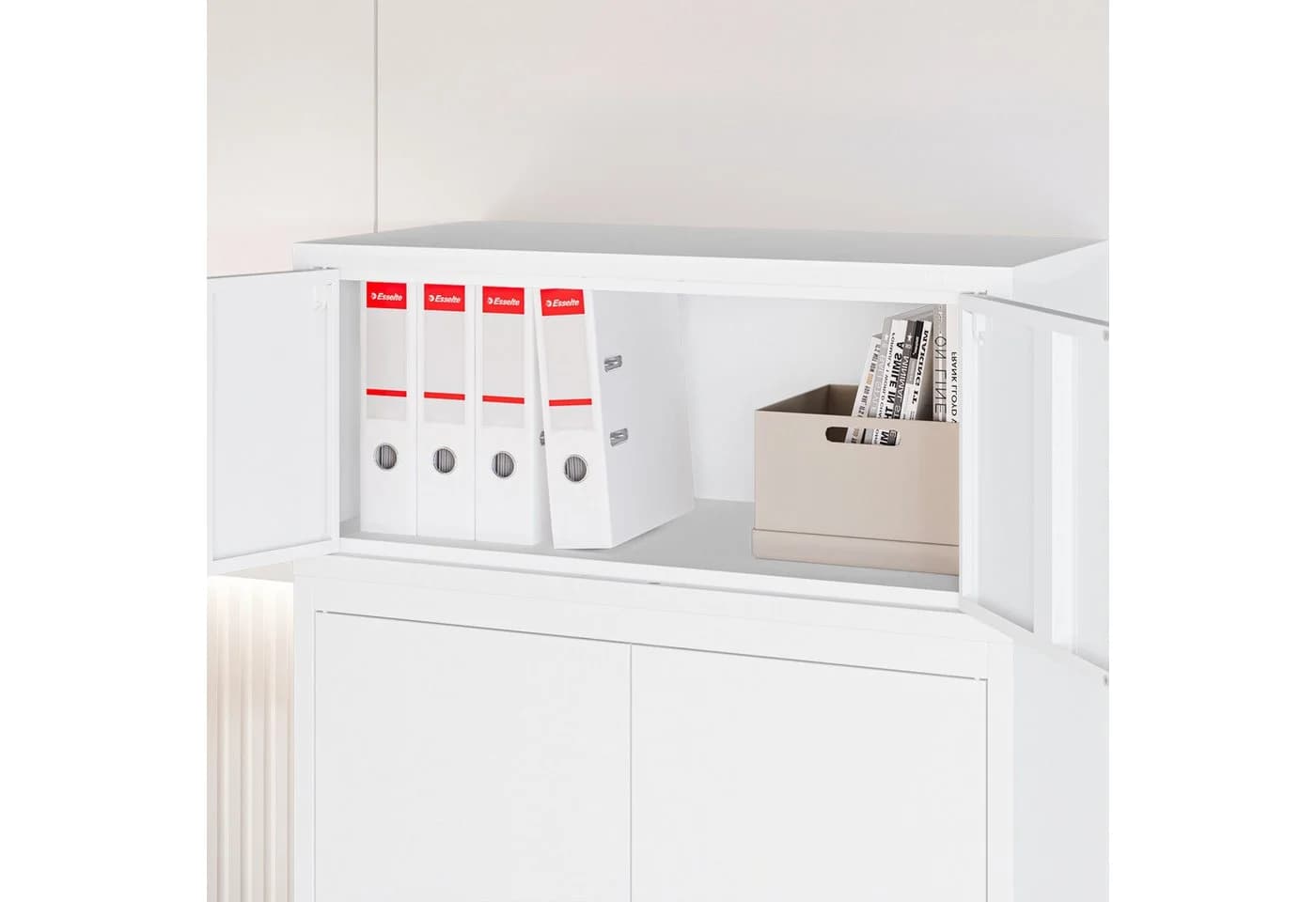 Jan Nowak Schrankaufsatz EWA Compact 80 cm Weiß abschließbar - Bild 3