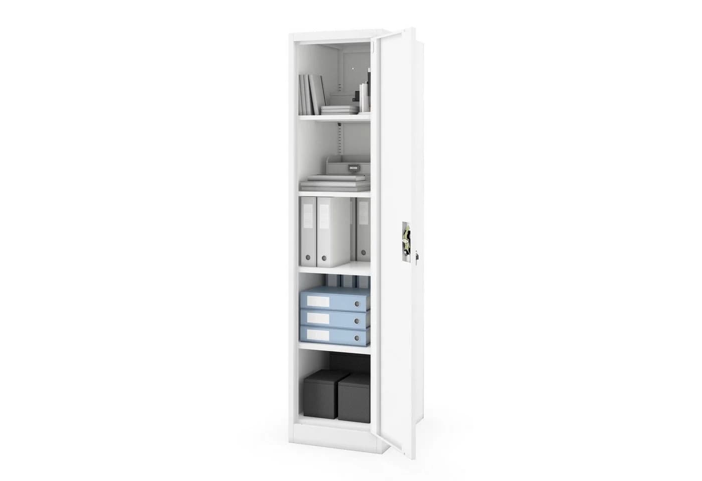 Jan Nowak Aktenschrank Metall ALEX D600 abschließbar weiß