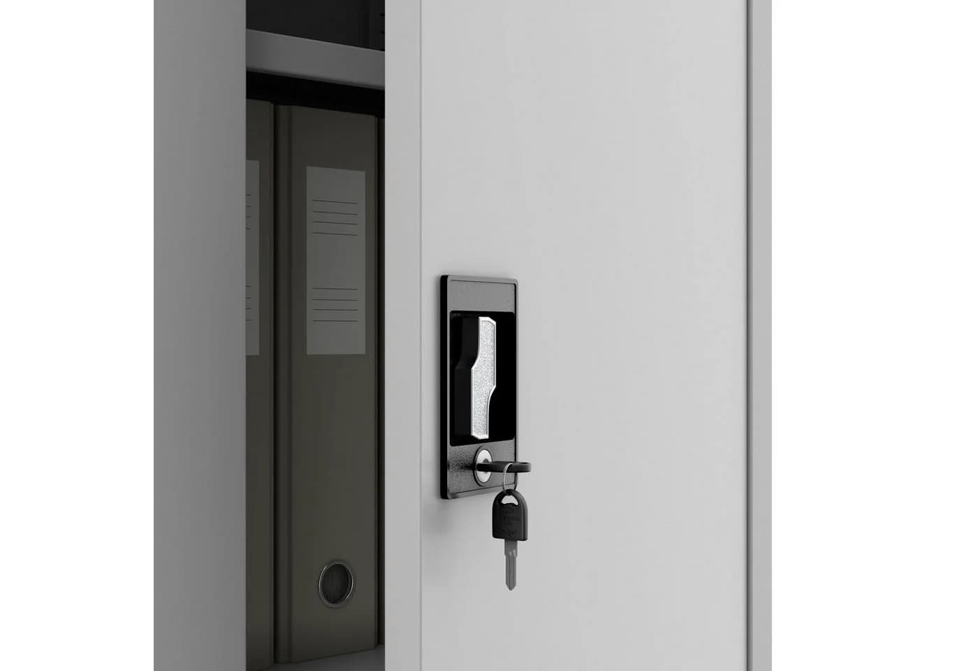 Jan Nowak Aktenschrank Metall 90x220 cm Grau abschließbar - Bild 3