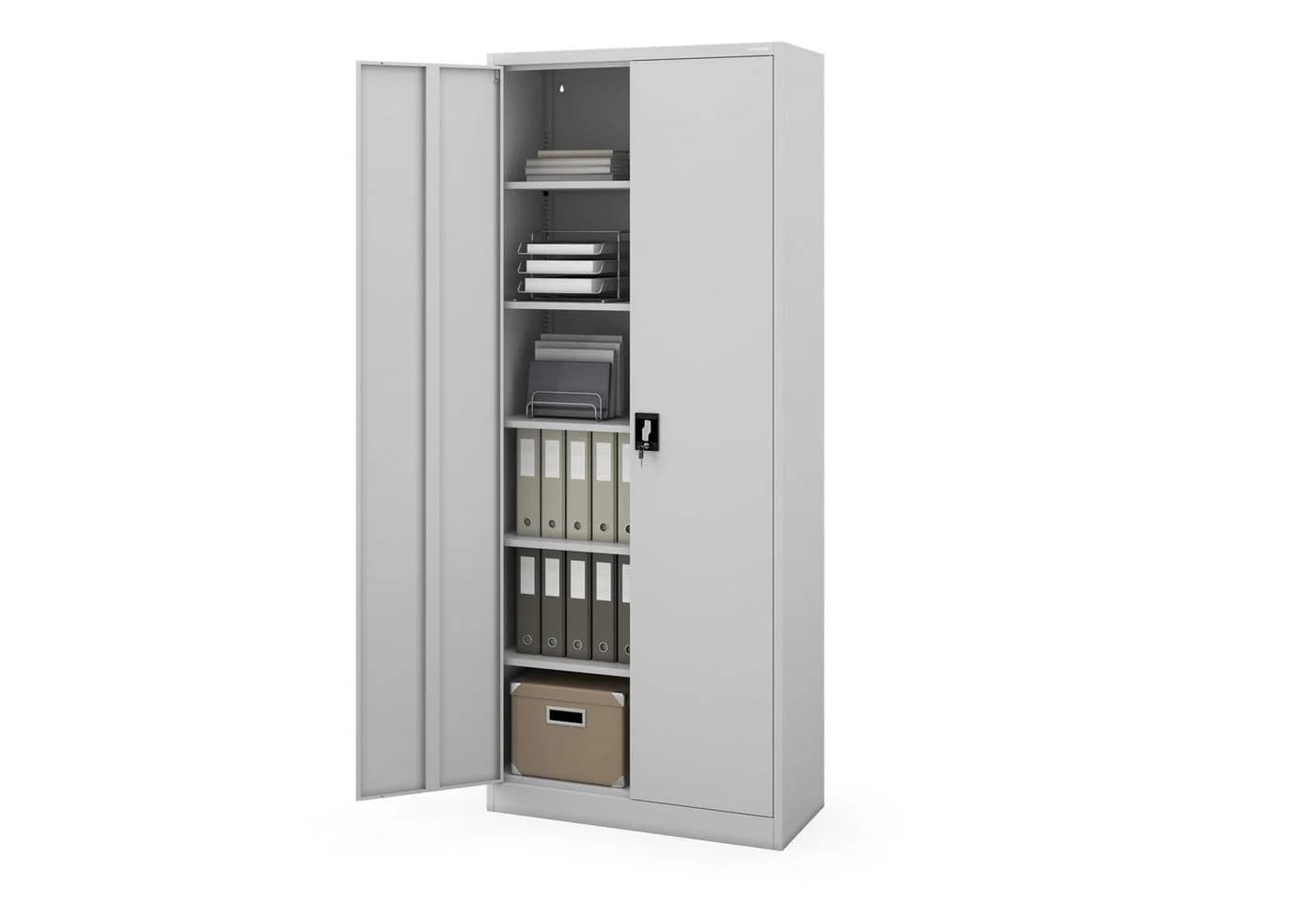 Jan Nowak Aktenschrank Metall 90x220 cm Grau abschließbar - Bild 4