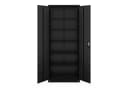 Jan Nowak Aktenschrank Metall Schwarz 90x220x40 cm abschließbar Bild 4