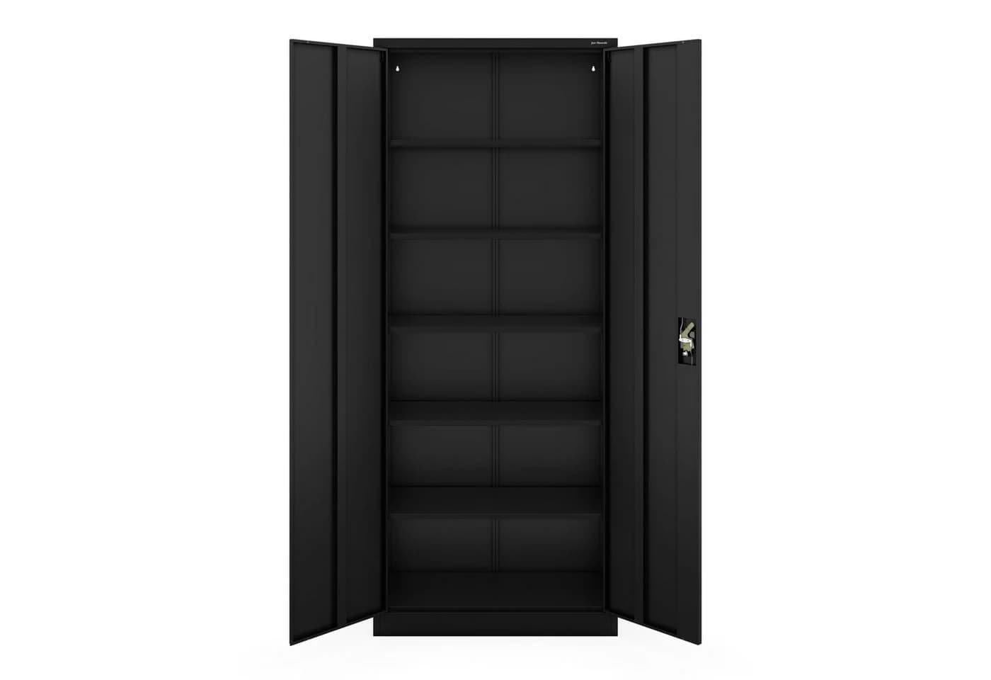 Jan Nowak Aktenschrank Metall Schwarz 90x220x40 cm abschließbar - Bild 4
