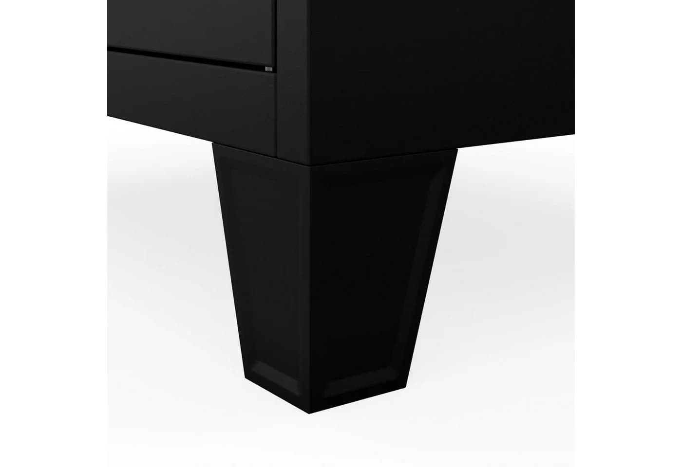 Jan Nowak BARTEK 2 Plus Kleiderspind 4 Fächer Metall Schwarz - Bild 3