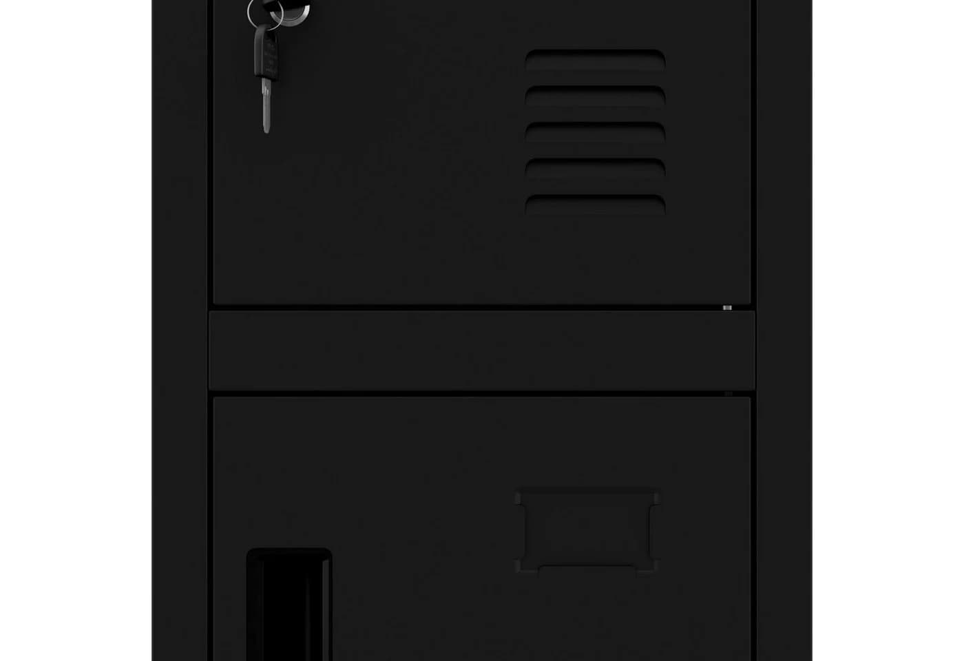 Jan Nowak Schließfachschrank 5 Fächer Stahl Schwarz - Bild 5