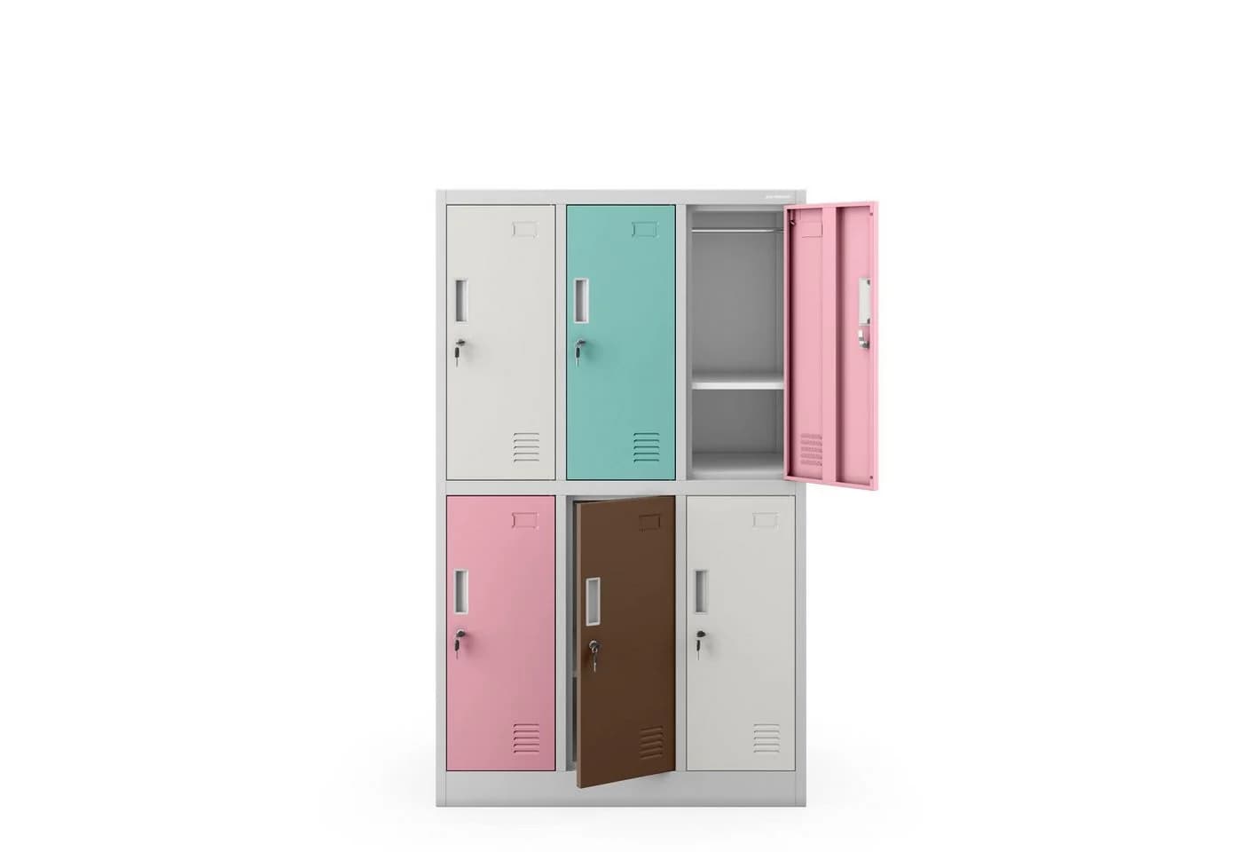 Jan Nowak Mehrzweckschrank Metall 6 Fächer Grau/Weiß - Bild 4