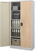 Jan Nowak Aktenschrank Metall 90x185x40 cm abschließbar grau Bild 2