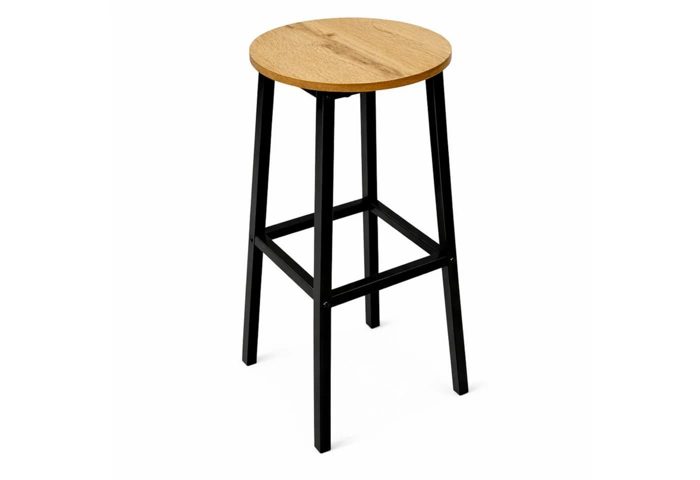 BEGRYF Barhocker Dunkelbraun Schwarz Metall Gestell - Bild 2