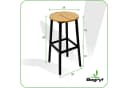 BEGRYF Barhocker Dunkelbraun Schwarz Metall Gestell Bild 3