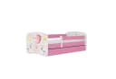 Raumhirsch Furniture Kinderbett Rosa mit Matratze, Schublade & Rausfallschutz Bild 2
