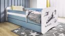 Raumhirsch Furniture Kinderbett Blau mit NASA-Motiv, Schublade & Matratze Bild 2