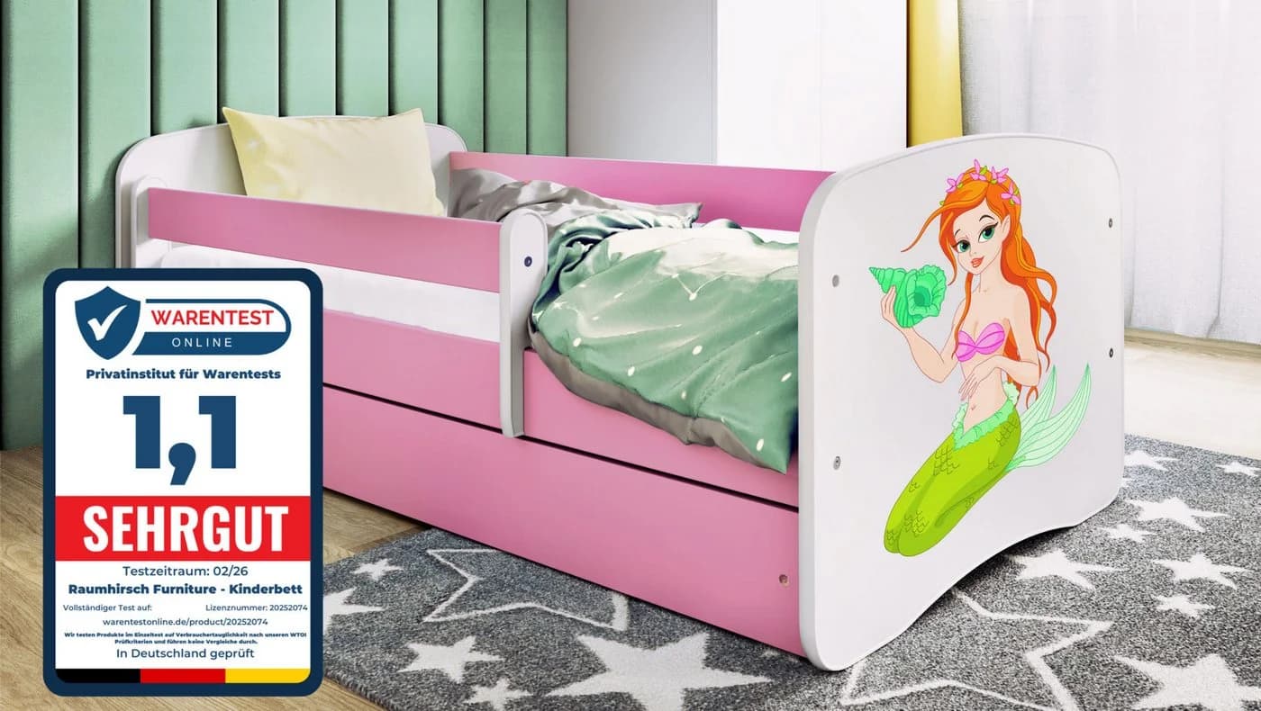 Raumhirsch Furniture Kinderbett Rosa Meerjungfrau Komplettset - Bild 2