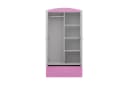 Raumhirsch Furniture Kinderkleiderschrank ohne Motiv - Kleiderschrank für Kinder Hellrosa Bild 4
