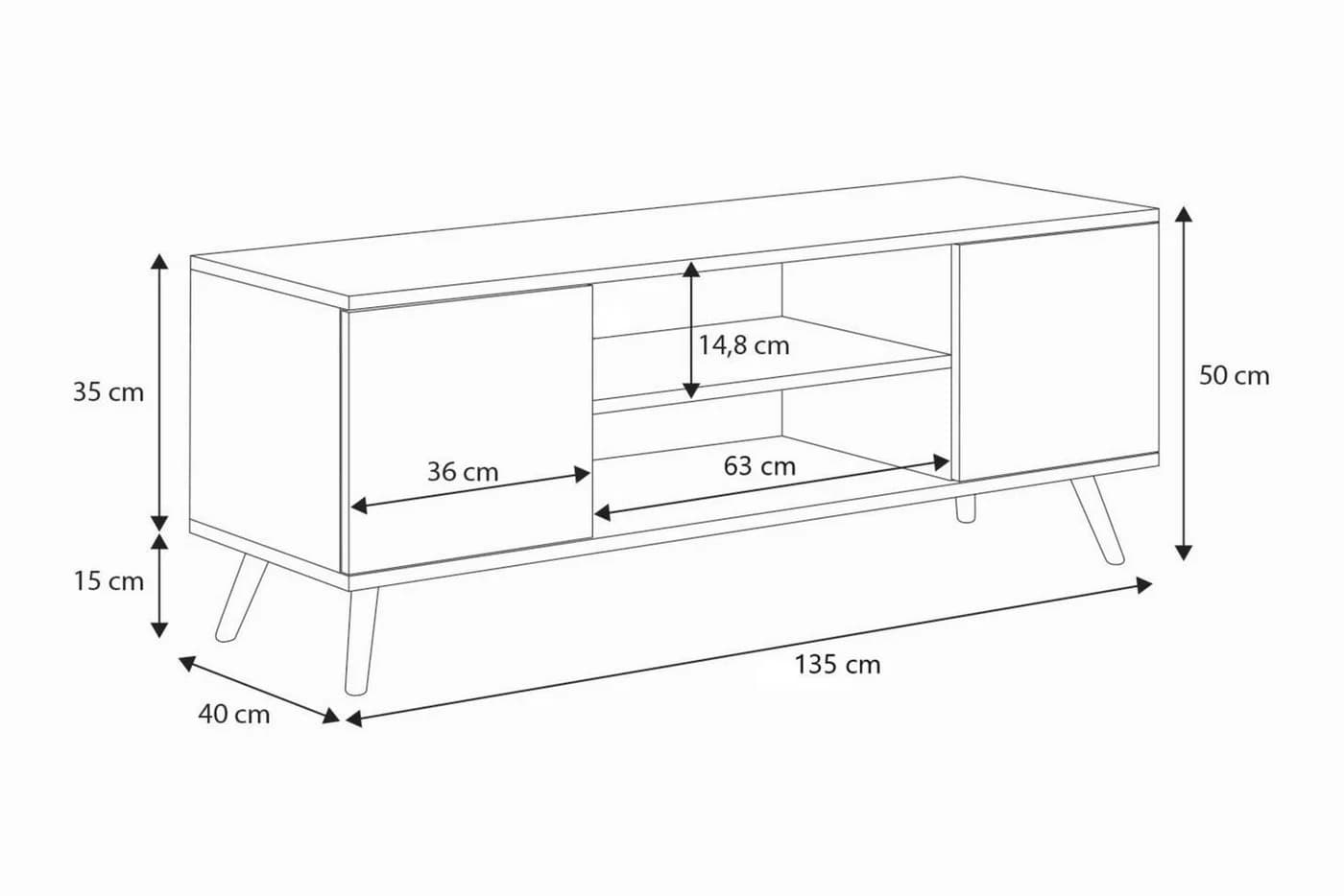 Raumhirsch Furniture Lowboard Focus Stehendes Fernsehregal