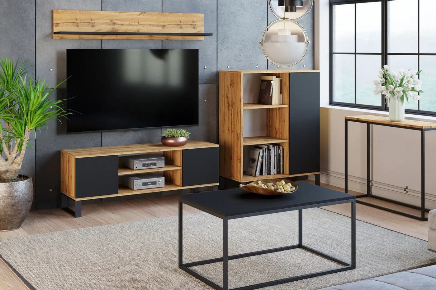 Raumhirsch Furniture Lowboard Focus Schwarz/Gold - Bild 4