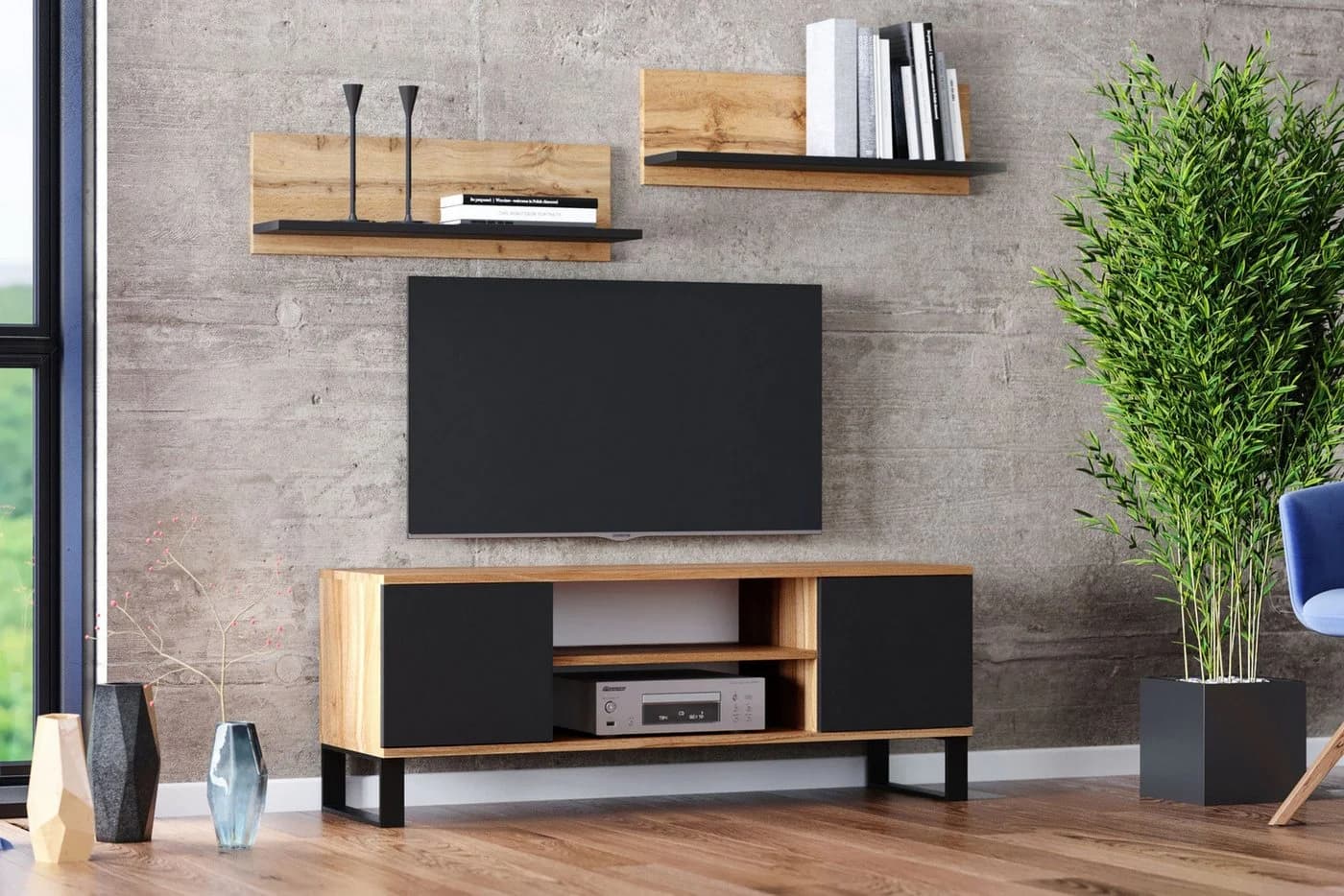 Raumhirsch Furniture Lowboard Focus Schwarz/Gold - Bild 5