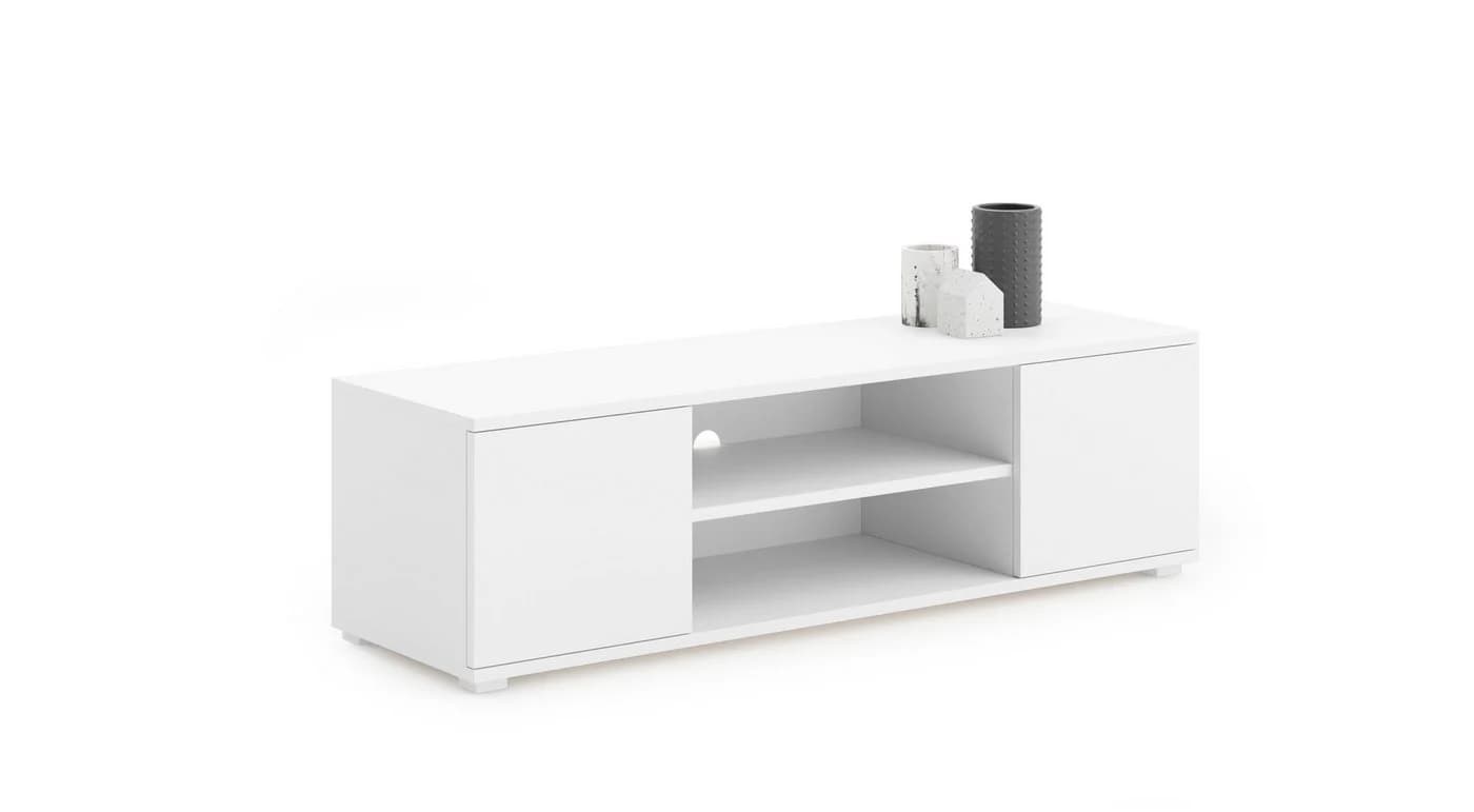 Raumhirsch Furniture Lowboard Focus Weiß Modernes Fernsehregal - Bild 2