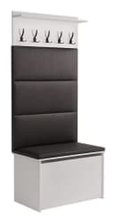 Raumhirsch Furniture Kompaktgarderobe ANDY mit Sitzbank Weiß-Graphit Bild 1