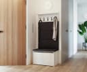 Raumhirsch Furniture Kompaktgarderobe ANDY mit Sitzbank Weiß-Graphit Bild 2