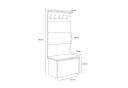 Raumhirsch Furniture Kompaktgarderobe ANDY mit Sitzbank Weiß-Graphit Bild 4