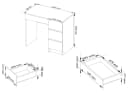 Raumhirsch Furniture Schreibtisch Kinder Computertisch Weiß 90cm Bild 4