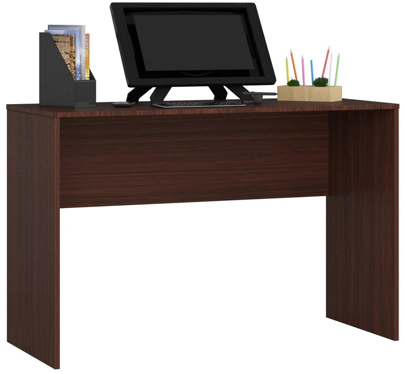Raumhirsch Furniture Schreibtisch modern Dunkelbraun laminierte Platte