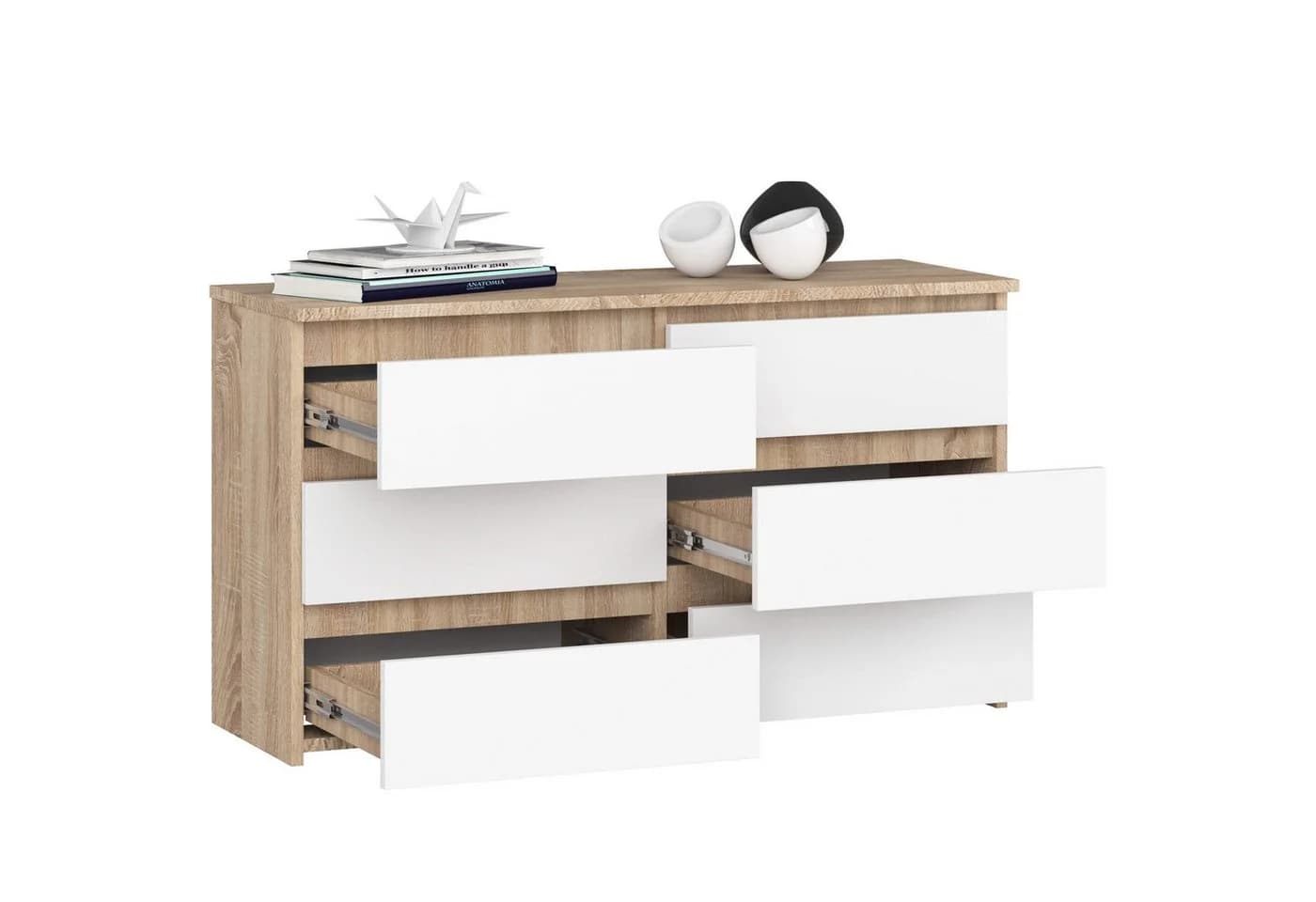 Raumhirsch Furniture Kommode 6 Schubladen Eiche-Dekor - Bild 3