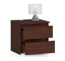 Raumhirsch Nachttisch Dunkelbraun Soft-Close 2 Schubladen Bild 1