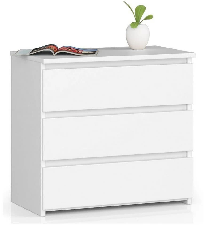 Raumhirsch Furniture Kommode 3 Schubladen Weiß Holz