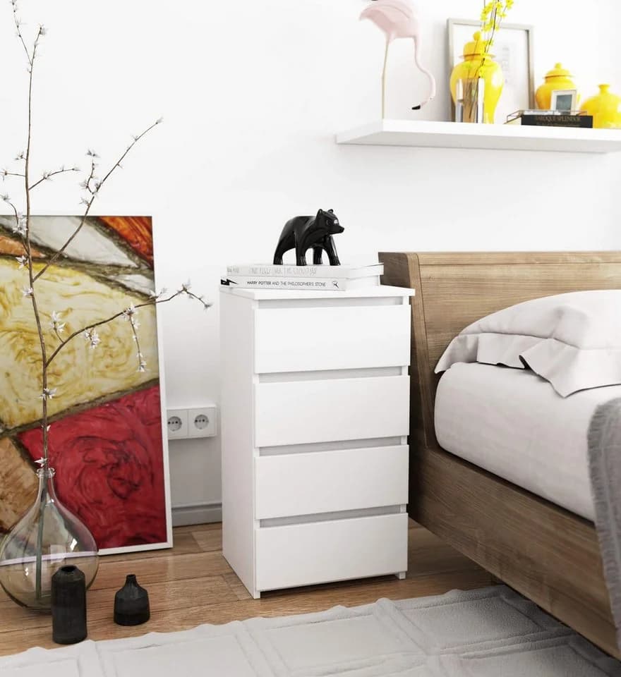 Raumhirsch Furniture Kommode 4 Schubladen 40 cm breit Holz Schrank