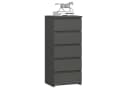 Raumhirsch Furniture Kommode 5 Schubladen Grau Modern Bild 2