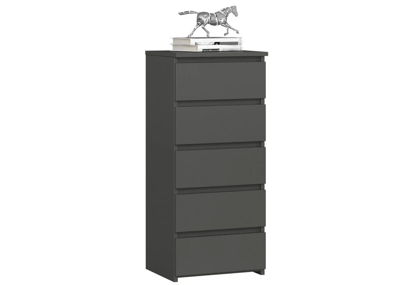 Raumhirsch Furniture Kommode 5 Schubladen Grau Modern - Bild 2