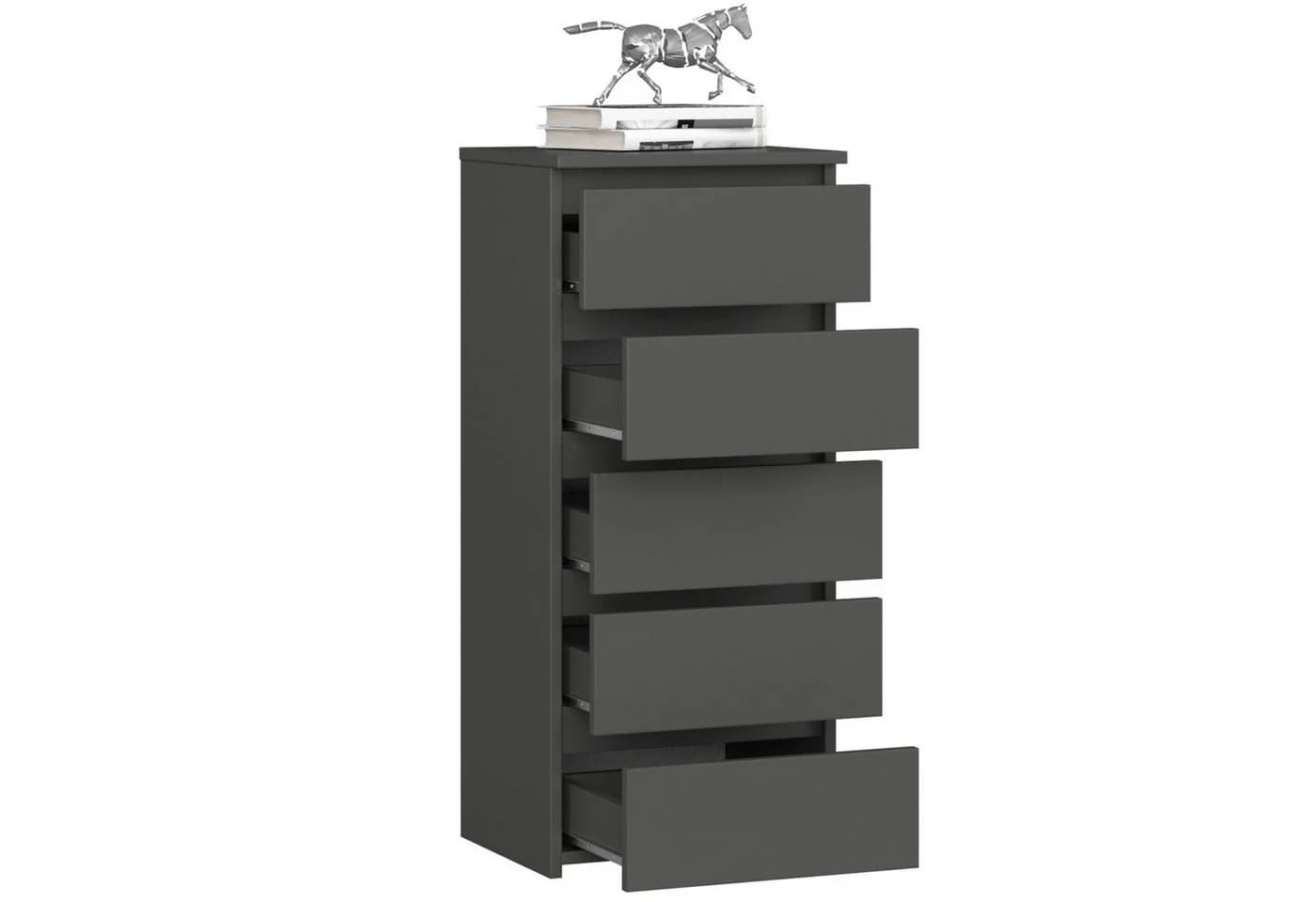 Raumhirsch Furniture Kommode 5 Schubladen Grau Modern - Bild 3