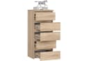 Raumhirsch Furniture Kommode 5 Schubladen 40 cm Eiche Sonoma Bild 3