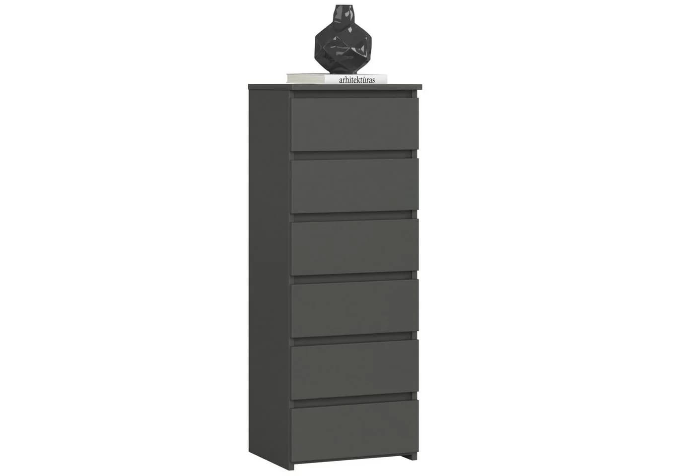 Raumhirsch Furniture Kommode 6 Schubladen Grau Modern - Bild 2