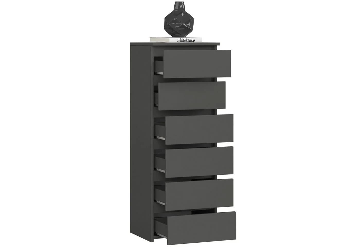 Raumhirsch Furniture Kommode 6 Schubladen Grau Modern - Bild 3