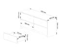 Raumhirsch Furniture Kommode 4 Schubladen 120 cm Holz Schrank Bild 4