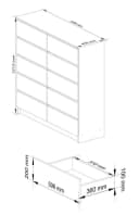 Raumhirsch Furniture Kommode mit 10 Schubladen 120 cm breit Holz Schrank Bild 3