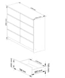 Raumhirsch Furniture Kommode 8 Schubladen 120 cm Holz Schrank Bild 3