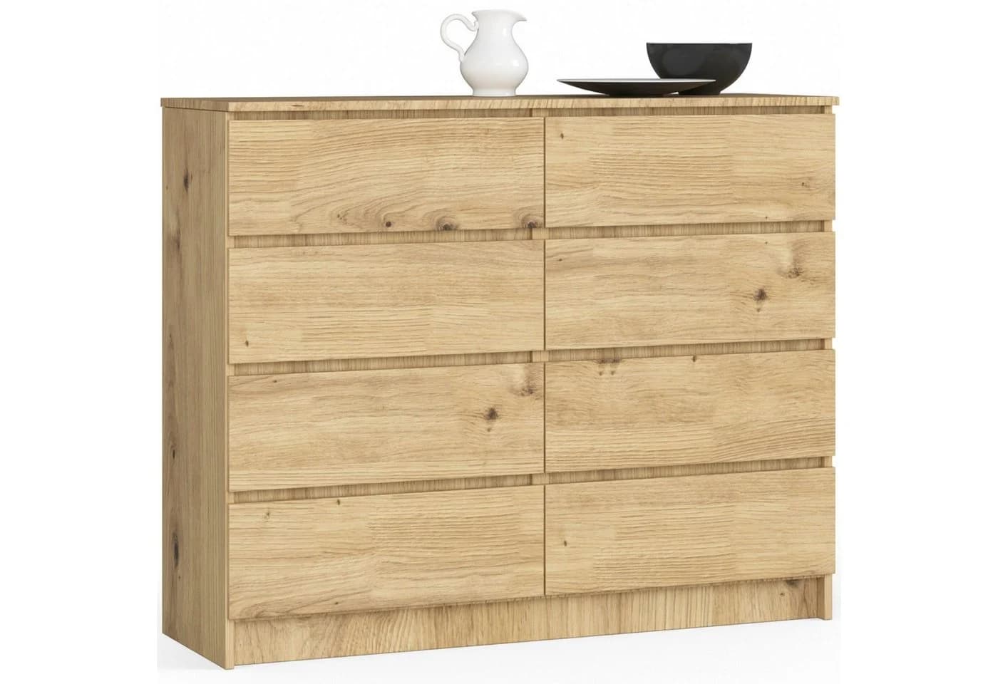 Raumhirsch Furniture Kommode mit 8 Schubladen Braun Holz Schrank - Bild 2