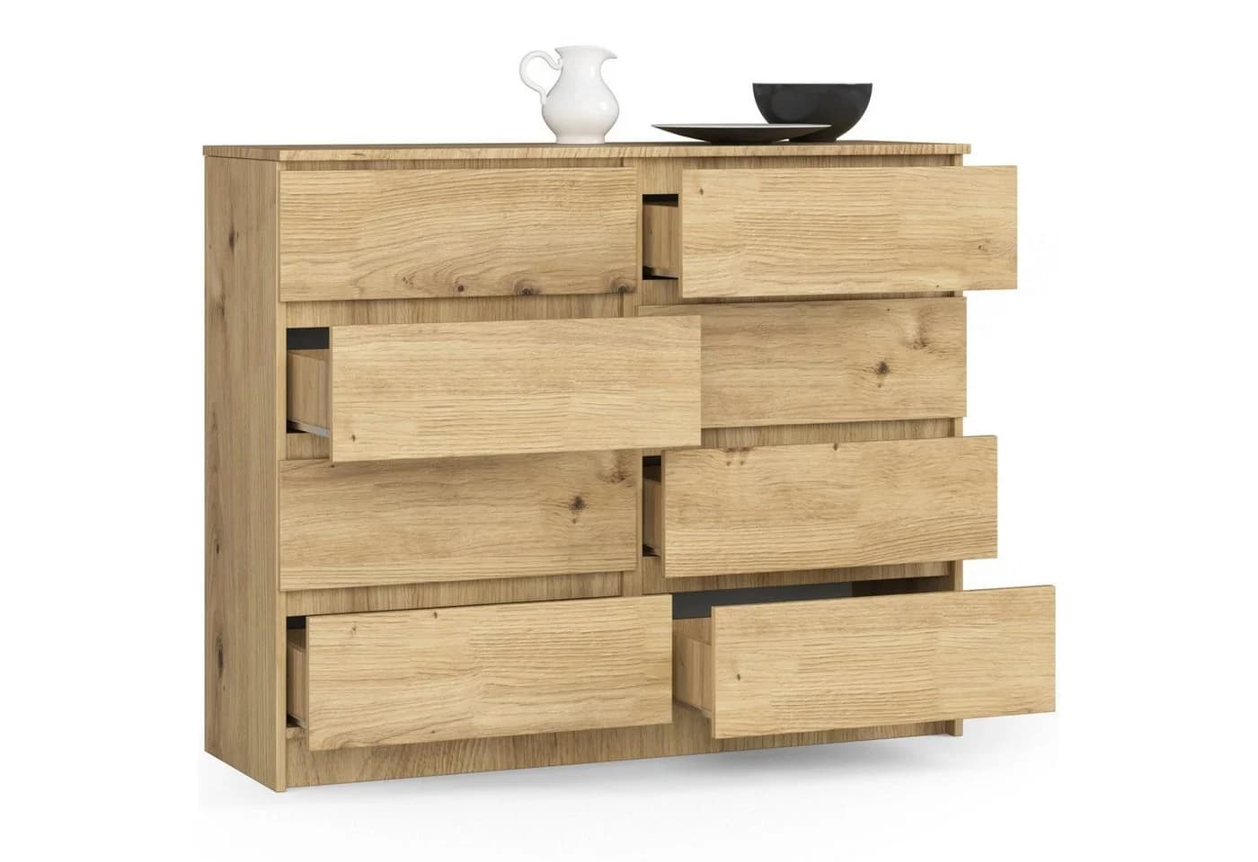 Raumhirsch Furniture Kommode mit 8 Schubladen Braun Holz Schrank - Bild 3