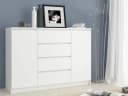 Raumhirsch Furniture Kommode mit 4 Schubladen, zwei Schranktüren, 138 cm breit Holz Schrank, Highboard / Kommode 138 cm, Sideboard Organizer für jeden Raum Bild 1