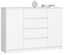 Raumhirsch Furniture Kommode mit 4 Schubladen, zwei Schranktüren, 138 cm breit Holz Schrank, Highboard / Kommode 138 cm, Sideboard Organizer für jeden Raum Bild 2