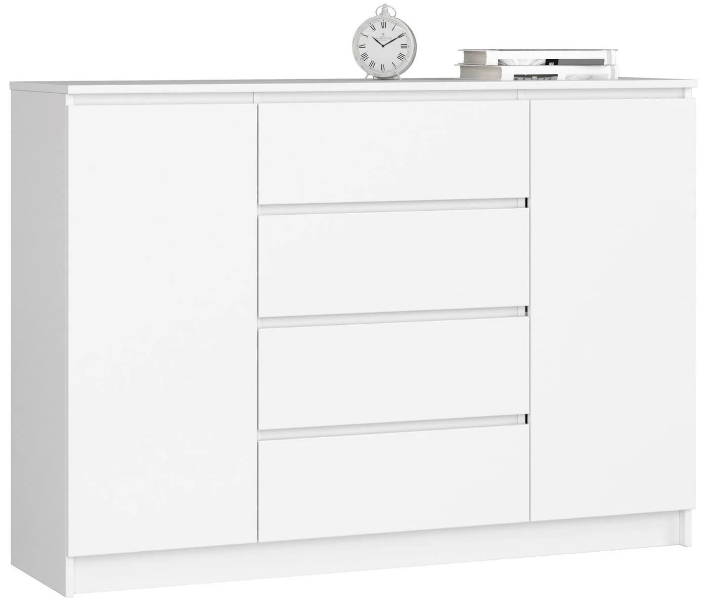Raumhirsch Furniture Kommode mit 4 Schubladen, zwei Schranktüren, 138 cm breit Holz Schrank, Highboard / Kommode 138 cm, Sideboard Organizer für jeden Raum - Bild 2