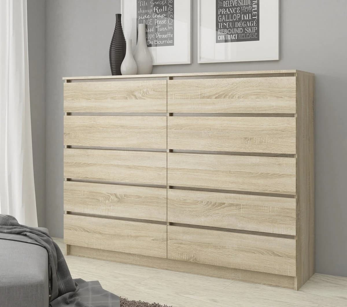Raumhirsch Furniture Kommode 8 Schubladen 138 cm