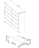 Raumhirsch Furniture Kommode 8 Schubladen 138 cm Bild 3
