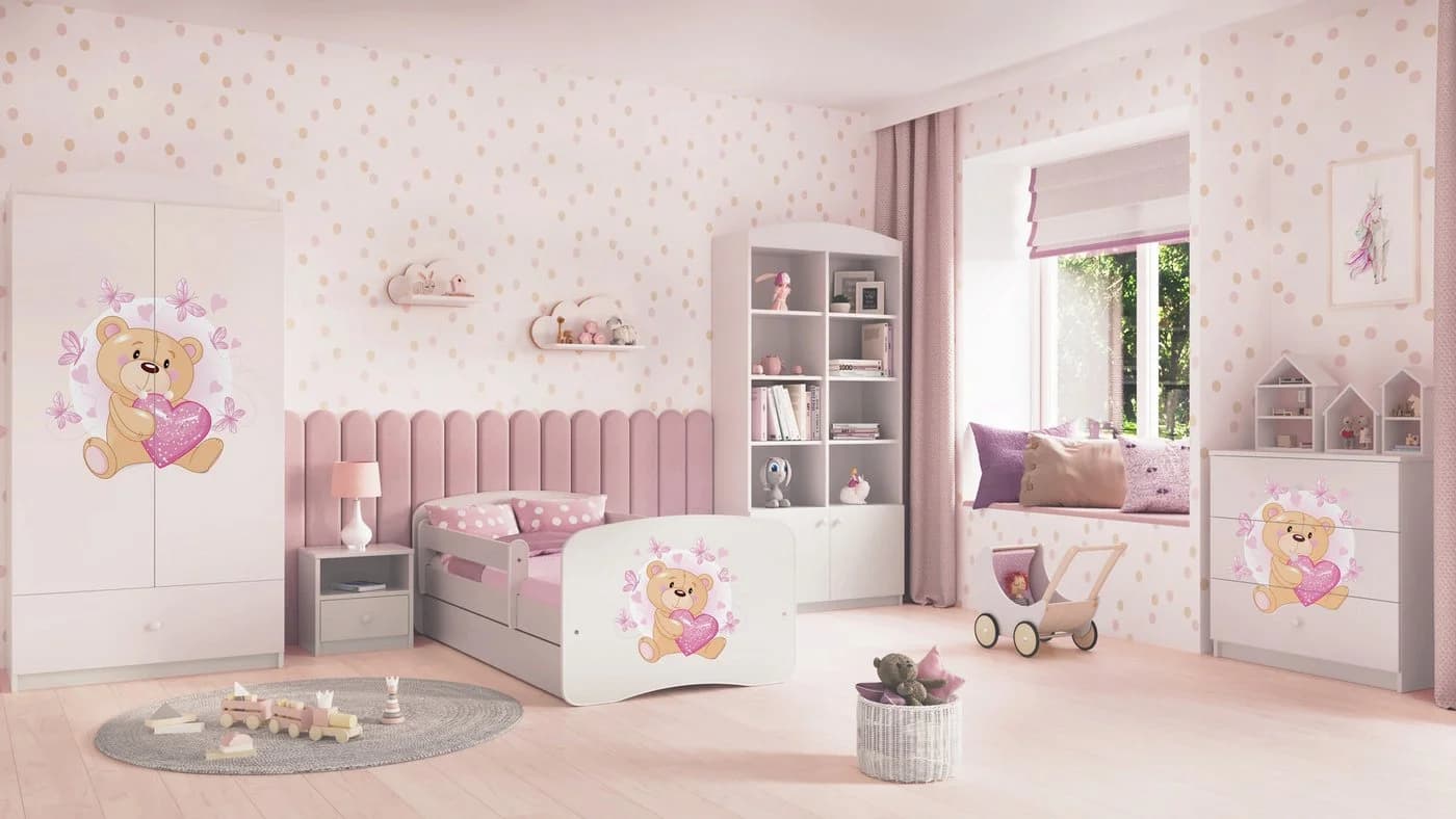 Raumhirsch Kinderbett Weiß mit Matratze, Schublade & Rausfallschutz - Bild 5