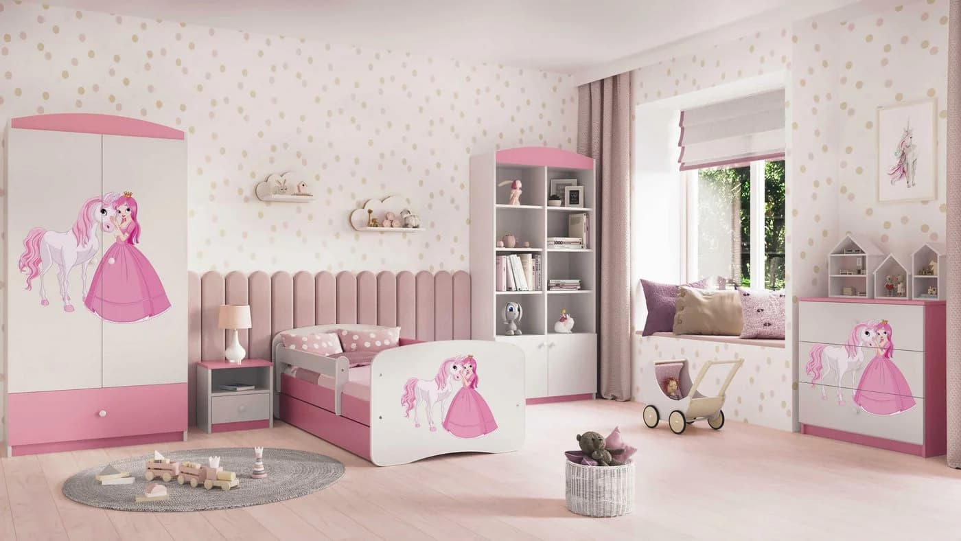 Raumhirsch Furniture Kinderbett 70x140 Rosa Prinzessin Pferd - Bild 5