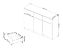 Raumhirsch Furniture Kommode 138 cm mit 3 Schubladen und Soft-Close Eiche Sonoma Bild 4