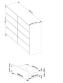 Raumhirsch Furniture Kommode 8 Schubladen 138 cm breit Holz Bild 4